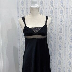 Vintage Victoria's Secret black slip dress
